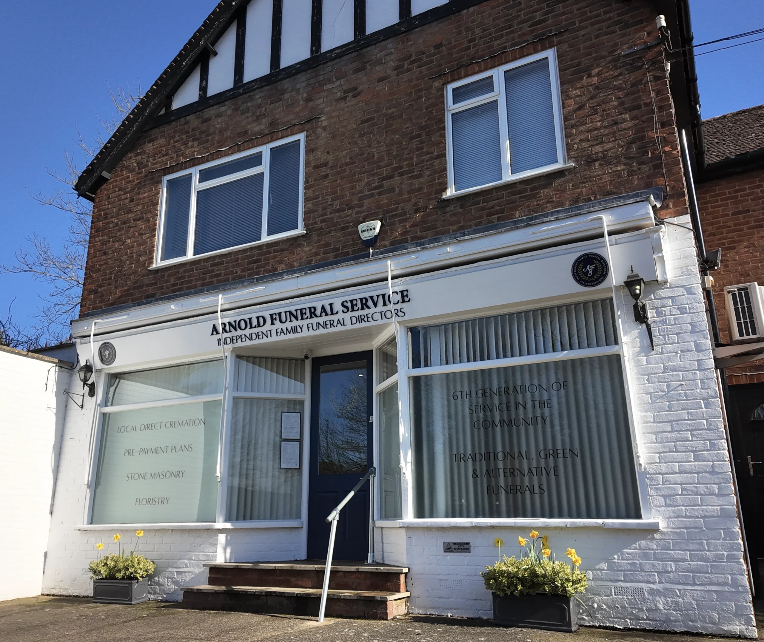 Arnold Funeral Service High Wycombe branch exterior in Loudwater